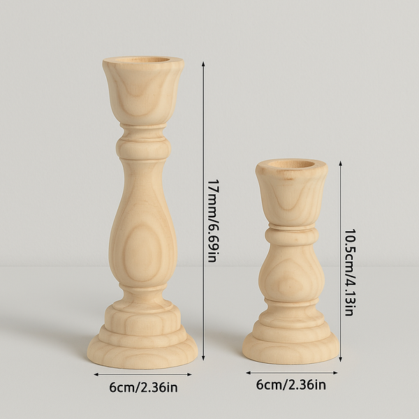Gesculpteerde kandelaar van natuurlijk hout – Ruw & minimalistisch charme
