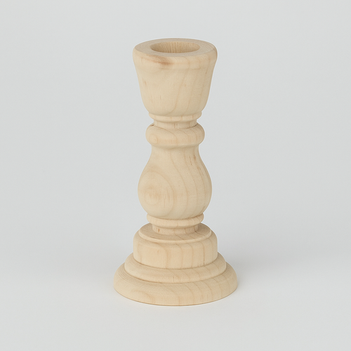 Gesculpteerde kandelaar van natuurlijk hout – Ruw & minimalistisch charme
