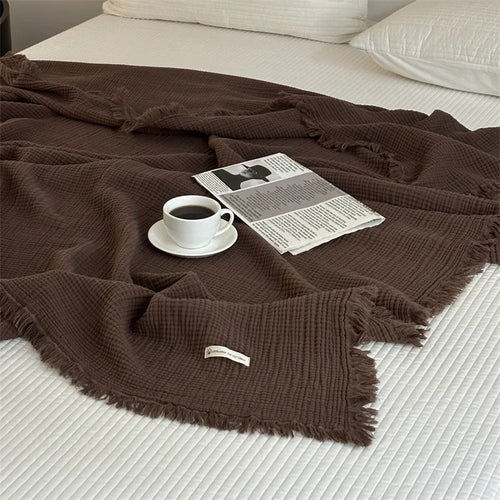 Jeté Charme Maison  en Coton Pur.