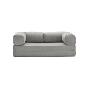 3-zits omvormbare lounge­bank – Afneembare ribfluwelen bekleding – Groot comfort
