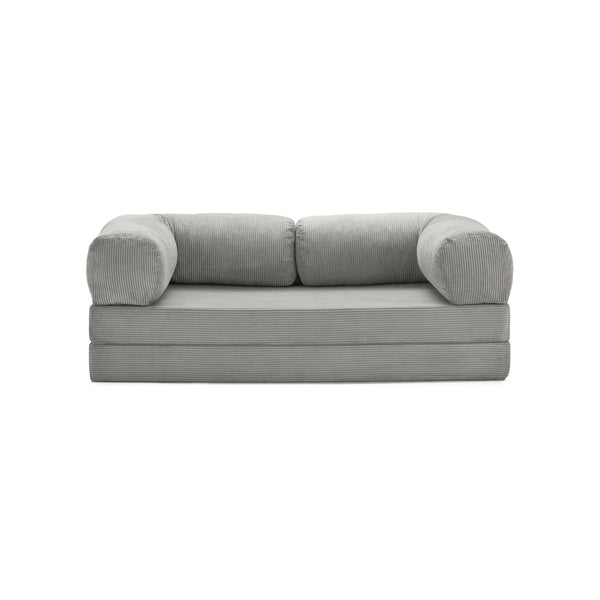 3-zits omvormbare lounge­bank – Afneembare ribfluwelen bekleding – Groot comfort
