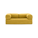 3-zits omvormbare lounge­bank – Afneembare ribfluwelen bekleding – Groot comfort
