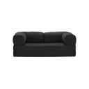 3-zits omvormbare lounge­bank – Afneembare ribfluwelen bekleding – Groot comfort
