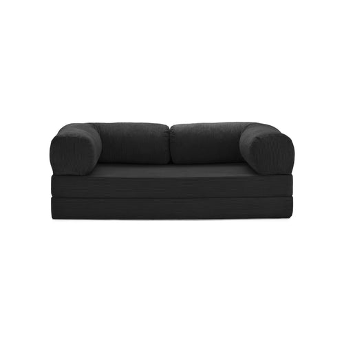 3-zits omvormbare lounge­bank – Afneembare ribfluwelen bekleding – Groot comfort
