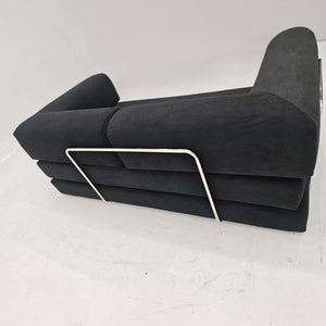 3-zits omvormbare lounge­bank – Afneembare ribfluwelen bekleding – Groot comfort
