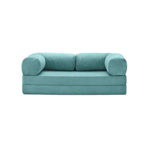 3-zits omvormbare lounge­bank – Afneembare ribfluwelen bekleding – Groot comfort
