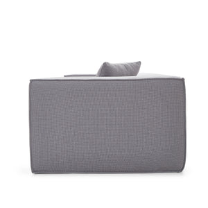 Canapé Modulable 3 Places en Tissu Gris – Design Cubique & Confort Haute Densité